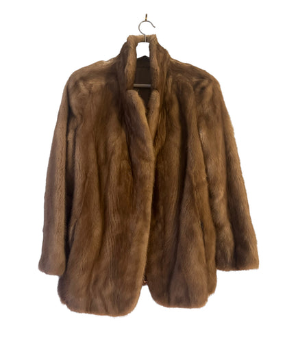 Mink fur jacket blazer light color - vintage