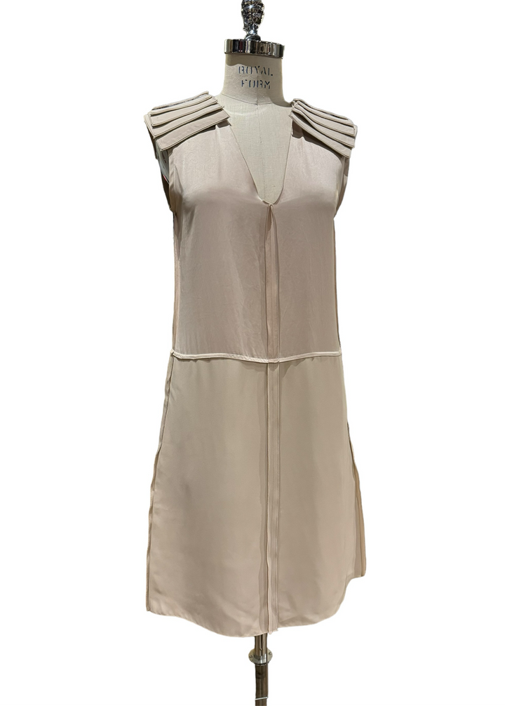 Bottega Veneta 2012 RUNWAY dress camel and silk with origami sleeves  