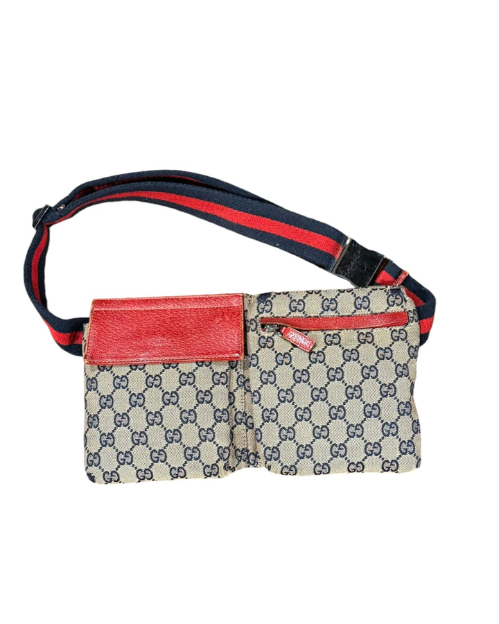 Gucci GG Doube Pocket Belt Bag Red