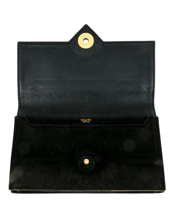 Hermès Vintage Suede Clutch Evening Bag