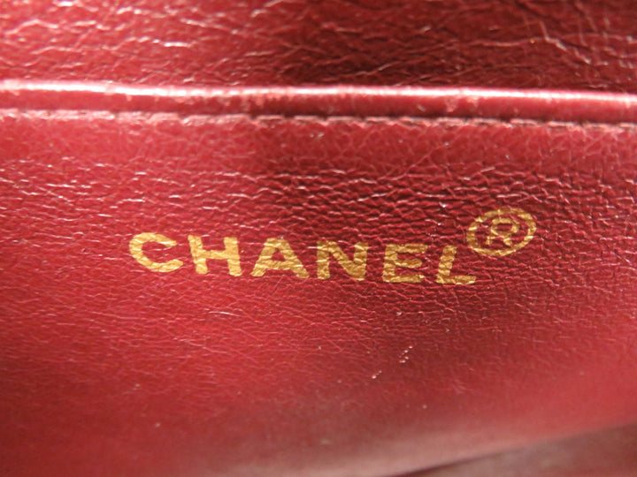 Chanel Jumbo single flap XL classic quilted handbag, CC logo, 24 kt gold plated callfskin 1990's chanel