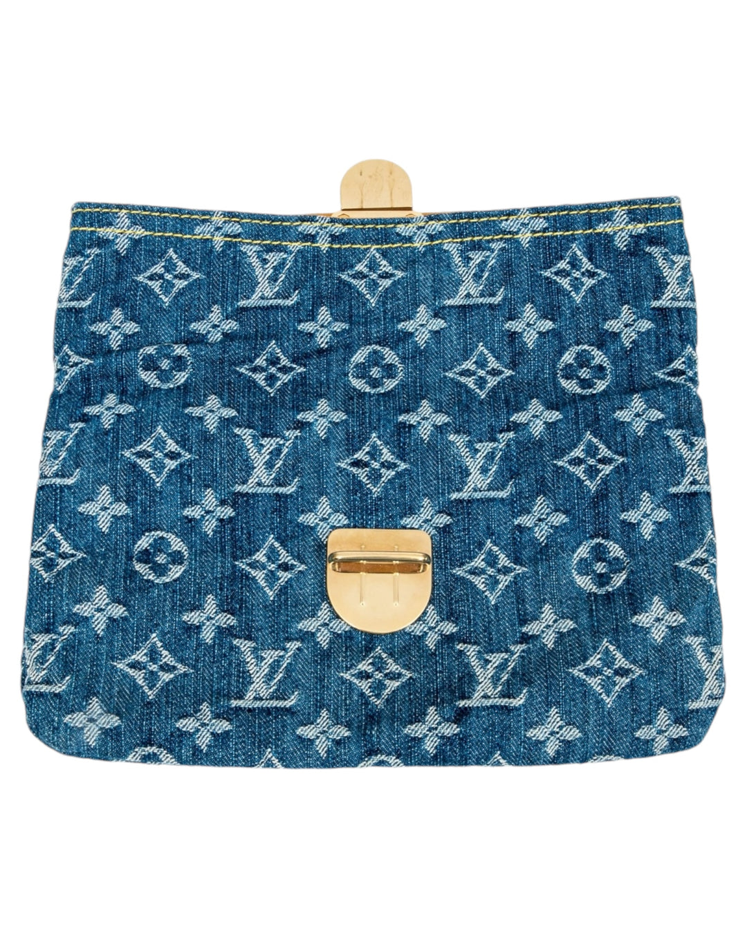 LV 2006 Denim Plat Pochette Small MIni Clutch louis vuitton rare vintage archival piece collectors stylists 