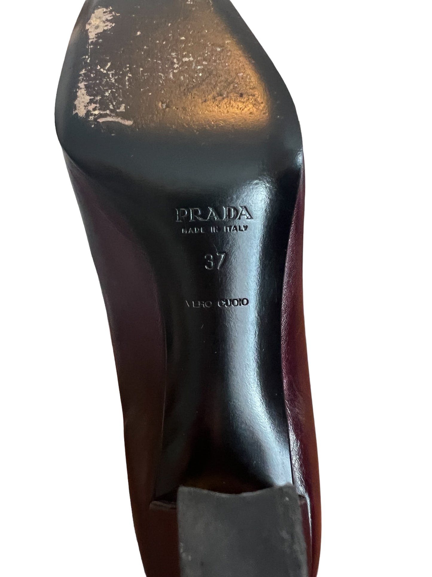 Prada Classic Burgundy Pumps