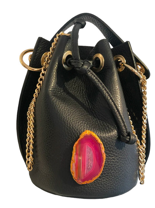 KG Italian Leather Bucket Bag
