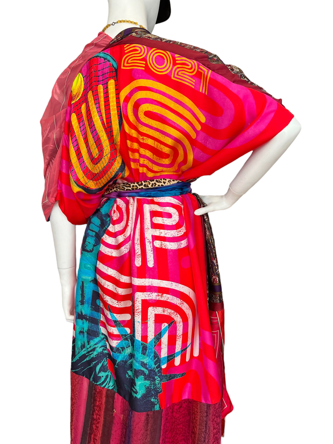 one of a kind scarf silk cotton wrap dress joys of another time