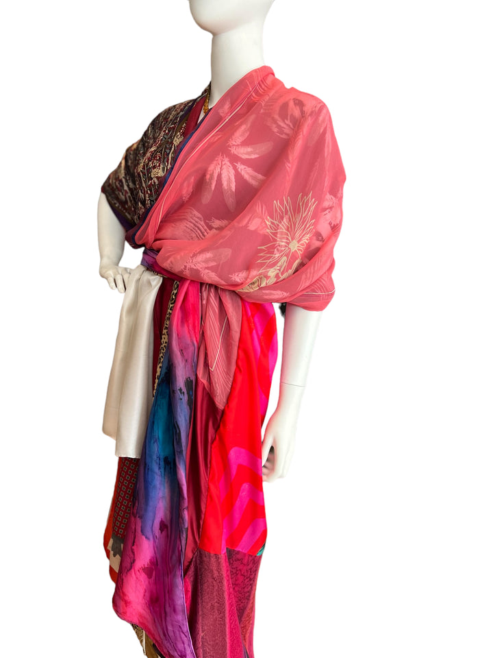 one of a kind scarf silk cotton wrap dress joys of another time