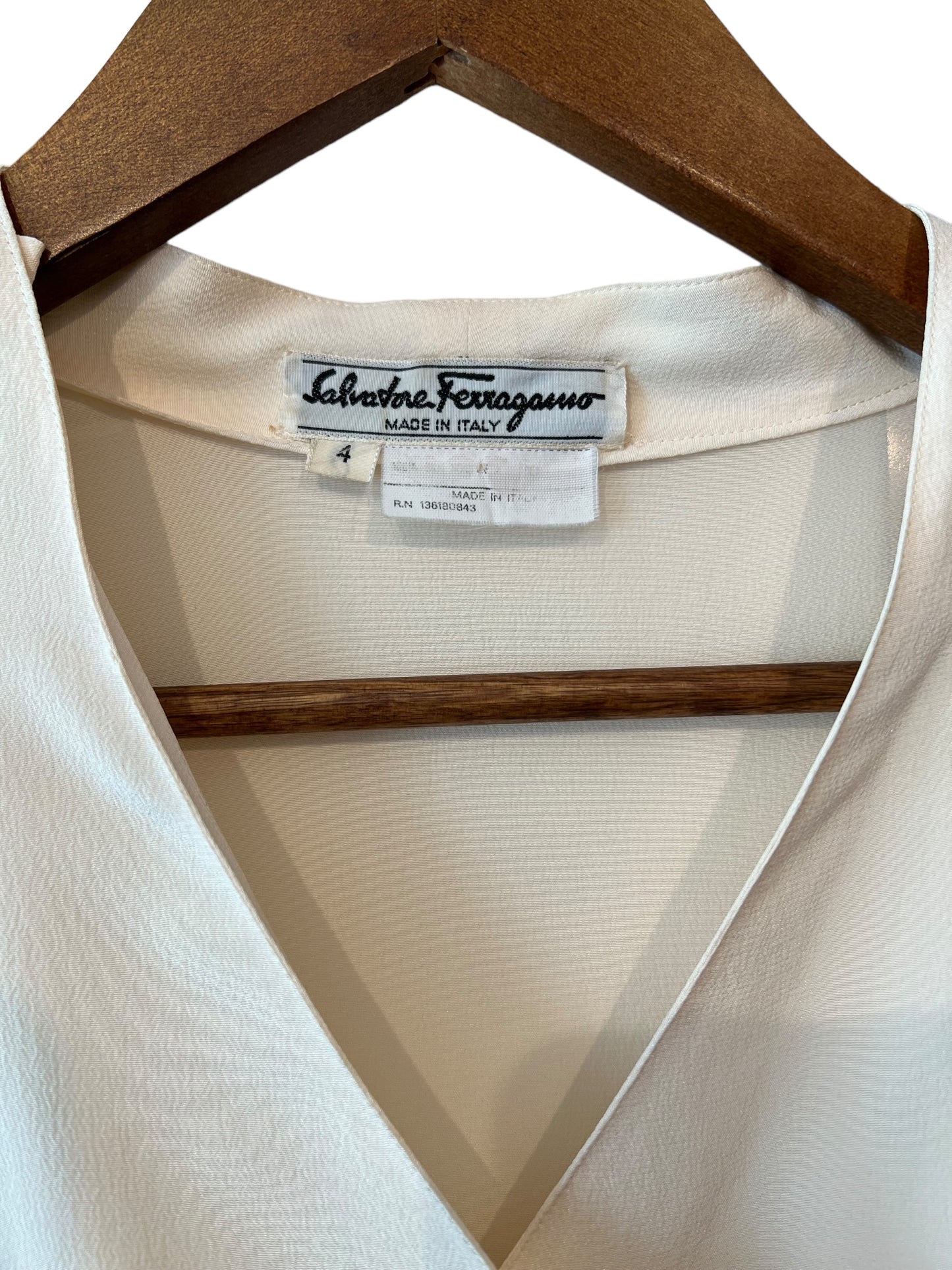 ferragamo vintage silk blouse