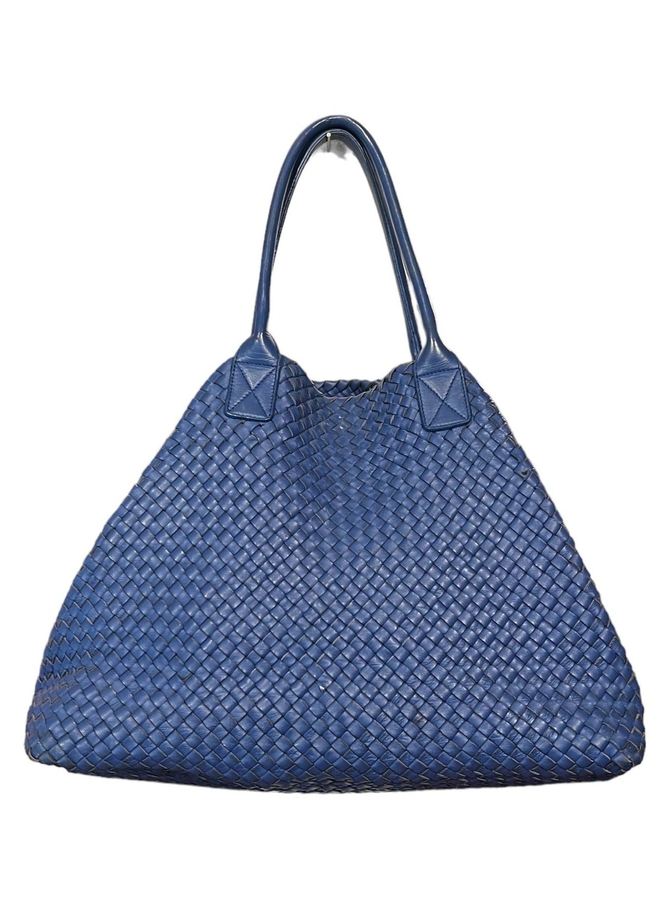 Cabat Large XL bag by Bottega Veneta  - beautiful blue cobalt woven calfskin signature style