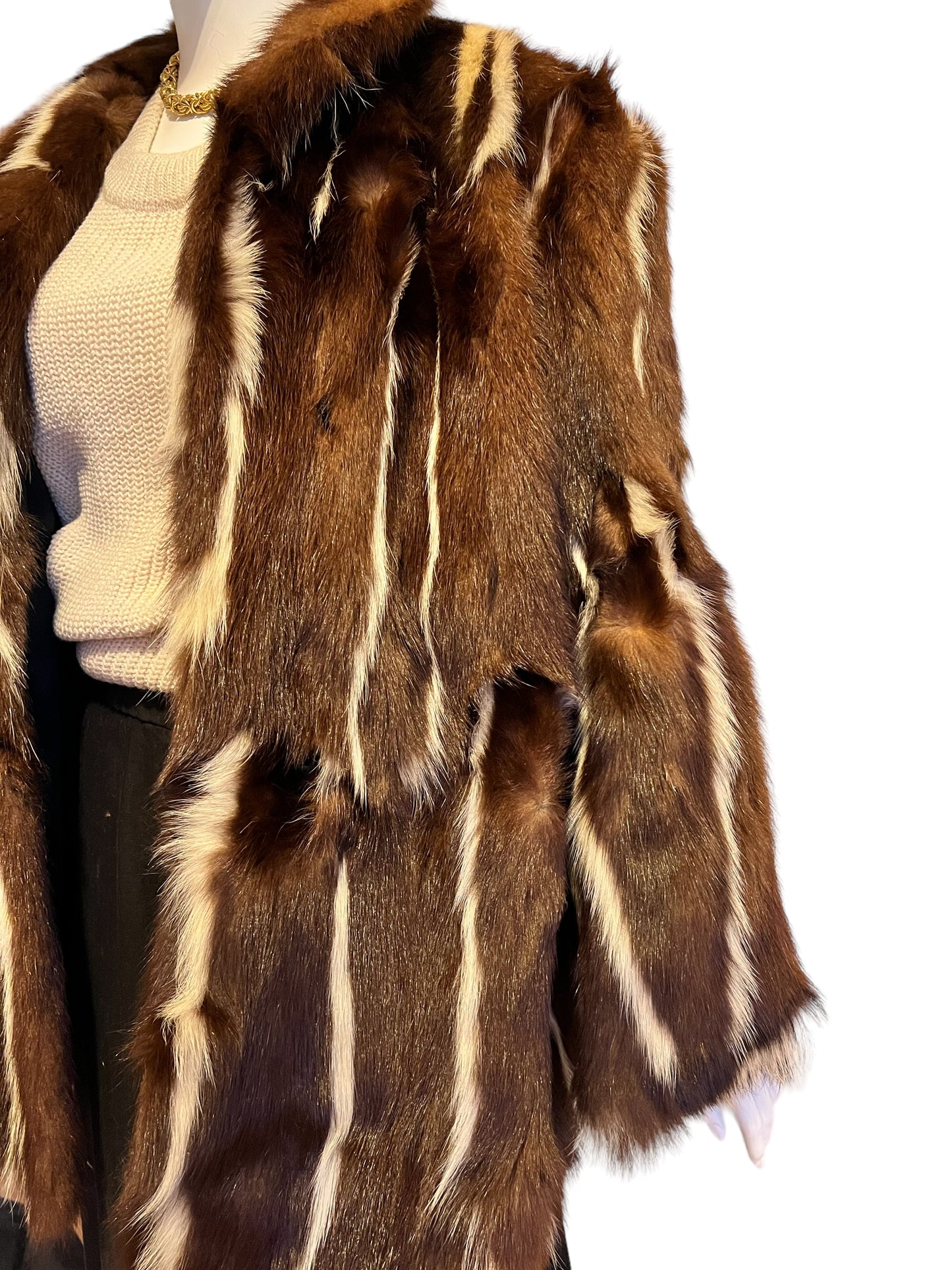 Vintage Fur Jacket - Striped Skunk