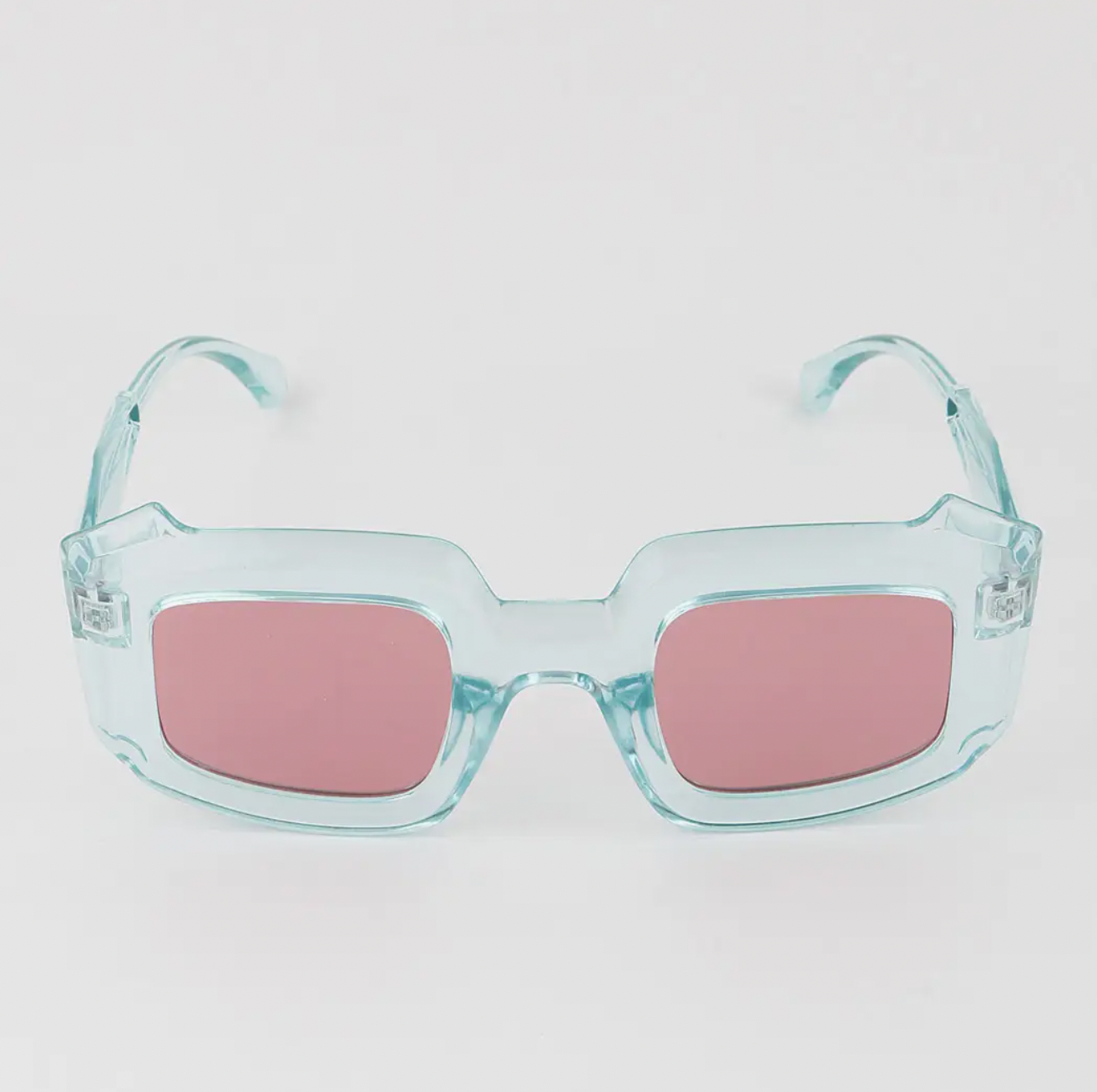 Classic Funky Square Glasses with Colored Lenses