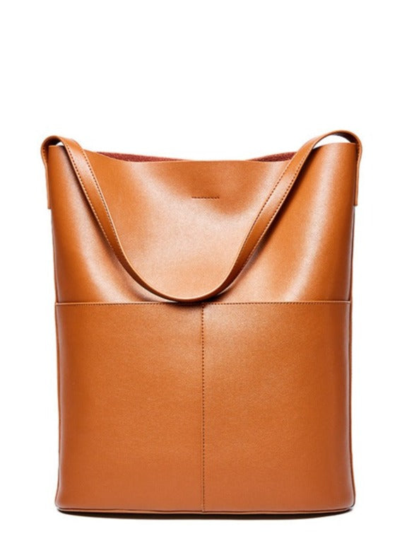 The Leather Tote - Cocoa & Cinnamon