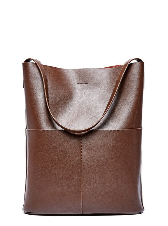 The Leather Tote - Cocoa & Cinnamon