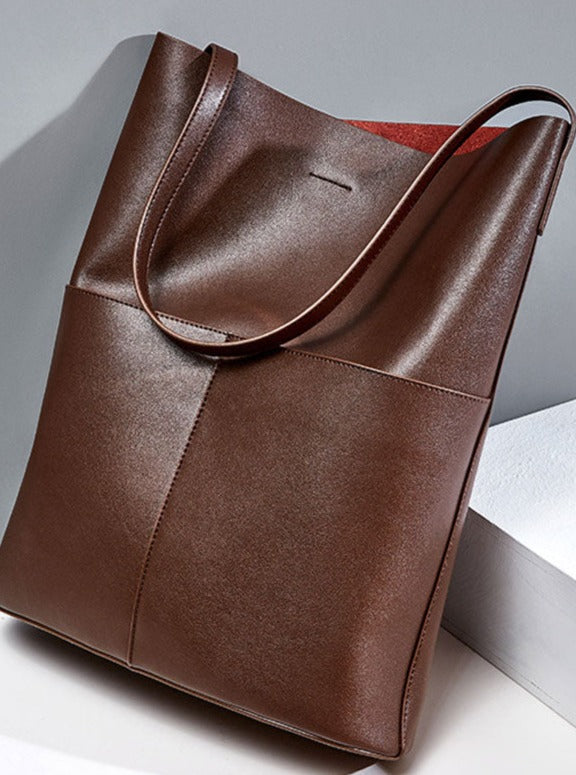 The Leather Tote - Cocoa & Cinnamon