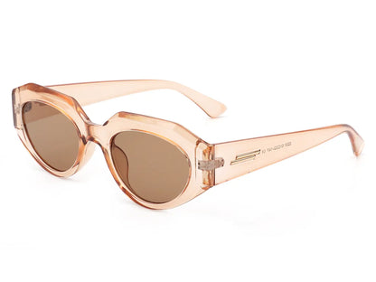 Oval Edge Amber Sunglasses